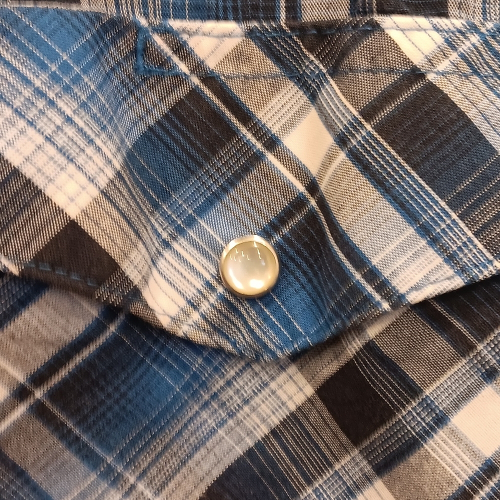 Vintage Wrangler Mens Pearl Snapon Buttons Short Sleeve Size 3XL - Picture 3 of 6